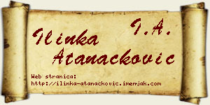 Ilinka Atanacković vizit kartica